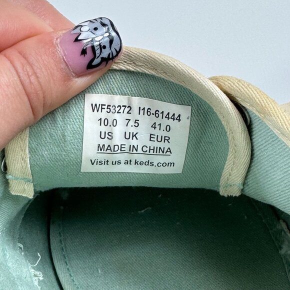 Keds X Kate Spade New York Champion Gold Glitter Sneakers US 10 Ribbon Lace Up - Picture 14 of 15